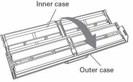 c) Reinig de binnenkant van de stofcollector Gebruik een stofzuiger of een borsteltje om het stof van de borstels en de collector te verwijderen.
