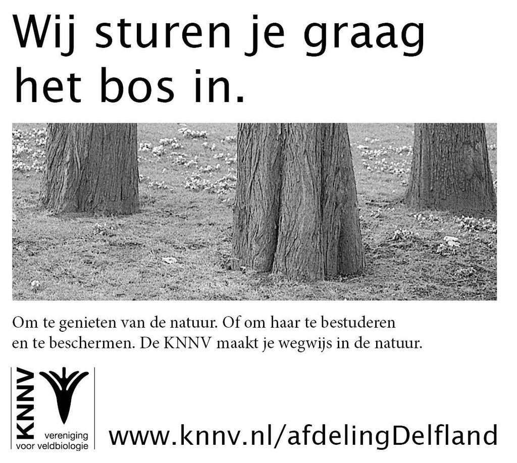 Samenvatting De KNNV afdeling Delfland doet elk jaar een onderzoek voor een grote natuurbeherende instantie.