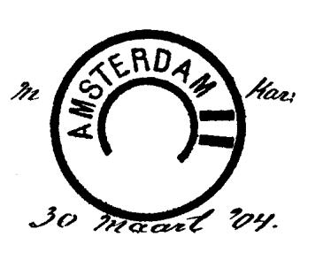 AMSTERDAM 11 GRBK 0011D 1903-11-28 Op 28 november 1903 werd een nieuw stempel toegezonden.