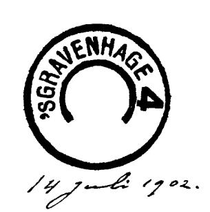 Dienstorder 254 van 28 mei 1903: Het bijpost- en telegraafkantoor, in de van Galenstraat te sgravenhage wordt, met ingang van 10 Juni e.k., opgeheven.