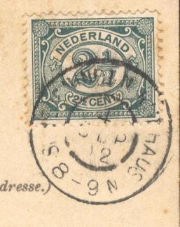 SCHEVENINGEN-KURHAUS GRBK 0054 1900-05-11 Op 11 mei 1900 werden twee grootrondstempels, met karakters, toegezonden. a. Eerste gebruiksperiode van 1 juni 1900 tot 30 september 1900. b.
