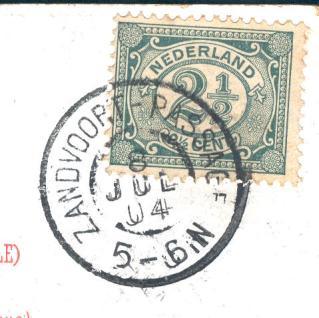 ZANDVOORT-PASSAGE Dienstorder No 104 P 140 T van 6 juli 1898: Gedurende het tijdvak 