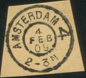 AMSTERDAM 4 Bijpostkantoor Handelskade AMSTERDAM 4 GRBK 0004A 1895-06-25 Op 25 juni 1895 werd een grootrondstempel toegezonden.