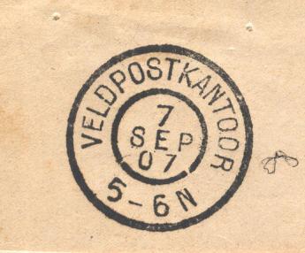 De afdruk van het stempel VELDPOSTKANTOOR is in het stempelboek onder het postkantoor Veghel opgenomen: drie stuks verstrekt op 1 september 1904.