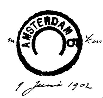 AMSTERDAM 6 Bijpostkantoor Haarlemmerplein AMSTERDAM 6 GRBK 0006A 1895-06-25 Op 25 juni 1895 werd een grootrondstempel toegezonden. In het stempel is een klein cijfer 6 opgenomen.