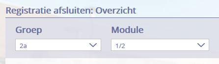 Registratie afsluiten per kind Klik met uw cursor op Registratie. Het rolmenu klapt open.