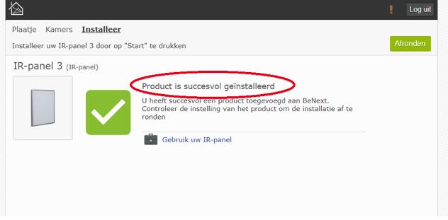 Stap 9: Gelukt! Uw product is succesvol toegevoegd. U bent nu bijna klaar. Stap 10: Gateway synchroniseren U dient de Gateway altijd te synchroniseren.