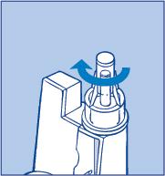 Schroef de naald recht en stevig op uw InnoLet (afbeelding 1B). Verwijder de grote buitenste naaldbeschermkap en het binnenste naaldbeschermdopje van de naald.