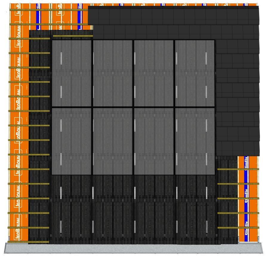 Stap 1: PV veld en positie Solar modules >20cm <10mm <30mm >40cm a) Begin met het dak nauwkeurig op te meten b) Bepaal de positie van het PV veld t.o.v. de dakpannen.