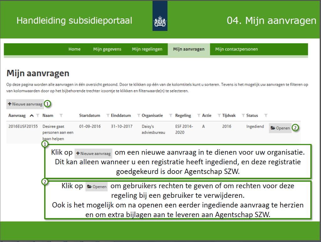 Fase 3: Indienen van een