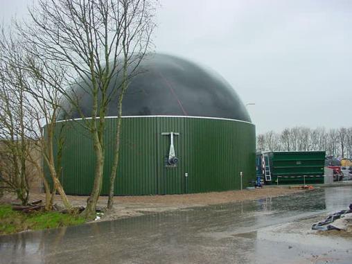 Biogas (methaan) Trend: co-vergisting (mengen mest en gewassen) Biogas wordt