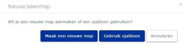 Een tweede manier om een sjabloon aan te maken is door op het icoon te klikken in het Sjablonenoverzicht.