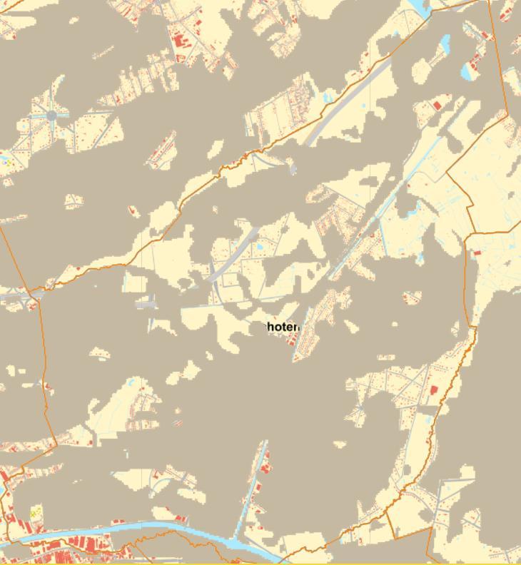Kaart 1: Infiltratiegevoelige gebieden Bron: Geopunt Opmerking: De kaart met de infiltratiegevoelige bodems ten behoeve van de watertoets werd opgemaakt om te kunnen nagaan in welke gebieden er