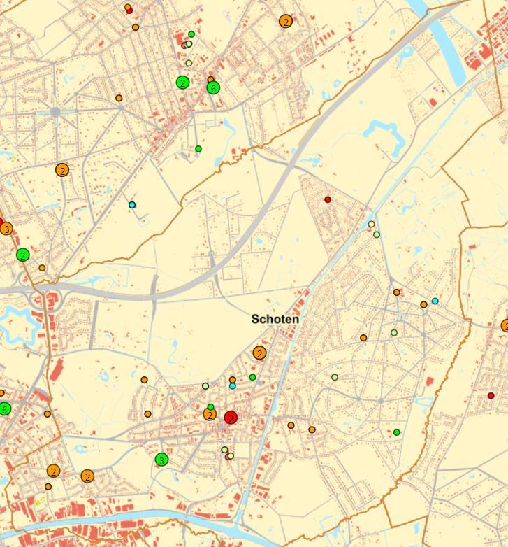 Kaart 1: Locaties van kwetsbare inwoners Kaart :