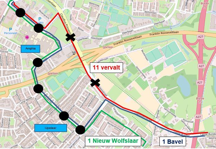 scholierenlijn 16 stopt als de onderwijsactiviteiten aan de Sibeliuslaan worden gestaakt. Lijn 6 voor de wijk Ruitersbos blijft uiteraard wel rijden.