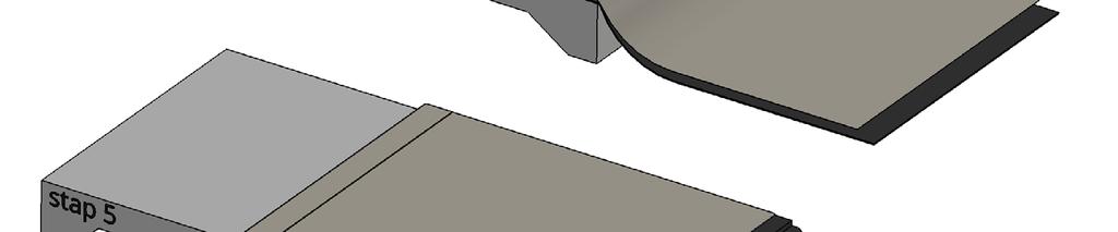 2:2 Stap 4 Leg de platen schuimrubber () strak tegen elkaar en strak tegen de gemonteerde Let op: Aan de beide uiteinden van de ligboxenrij 10 cm ruimte vrij laten.