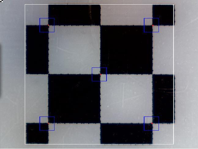 Druk op de PgDn toets om de witte rechthoek te verkleinen 4. Er staan 5 blauwe rechthoekjes binnenin de grote witte rechthoek, en alle blauwe rechthoekjes hebben één rode stip.