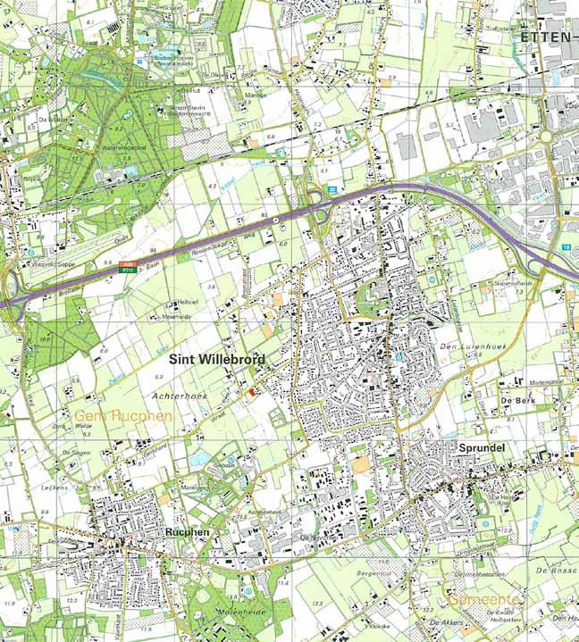 Situering Het bouwperceel is landelijk gelegen en op korte afstand van openbare voorzieningen en uitvalswegen naar Etten- Leur, Breda en Roosendaal.