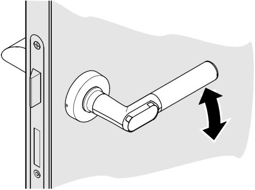 5. Werking De elektronische deurklink bedient alleen de krukstift. Als er een cilinder in de deur is geplaatst kan de deur los van de elektronische deurklink op slot worden gedraaid.