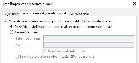 Vul bij Server voor inkomende e-mail de gegevens: imap4.interconnect.nl 7. Vul bij uitgaande e-mail (SMTP) smtp.interconnect.nl 8.