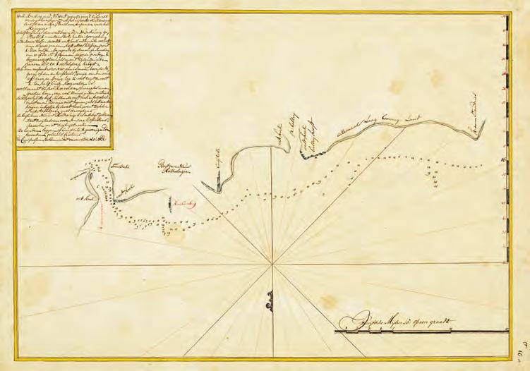 6. De kaart van de noordwestkust van Madagaskar door Godlob Silo, 1753 (Nationaal Archief, 4.VEL inv.nr.