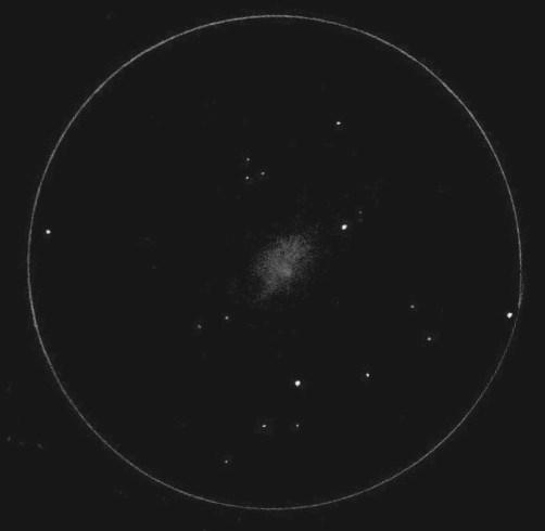 Planetaire nevel; Cleopatras Eye, NGC 1535, mag. 9.6; 21" Cleopatra s oog is een kleine planetaire nevel, die je moet gaan zoeken op een dikke 2 graden ten oosten van Gamma Eridani.