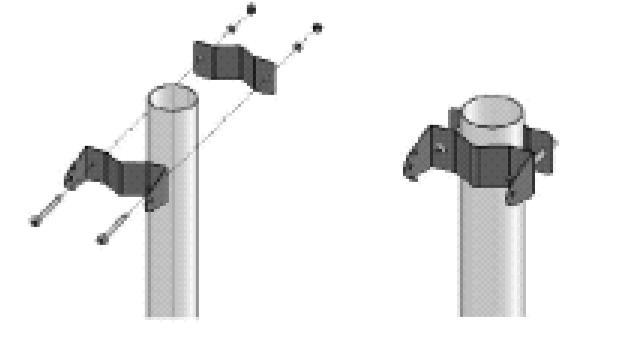 Afbeelding Stap 1 Stap 2 Monteer onderdeel 5 en 2 x onderdeel 6 in het midden aan de achterzijde van de heater
