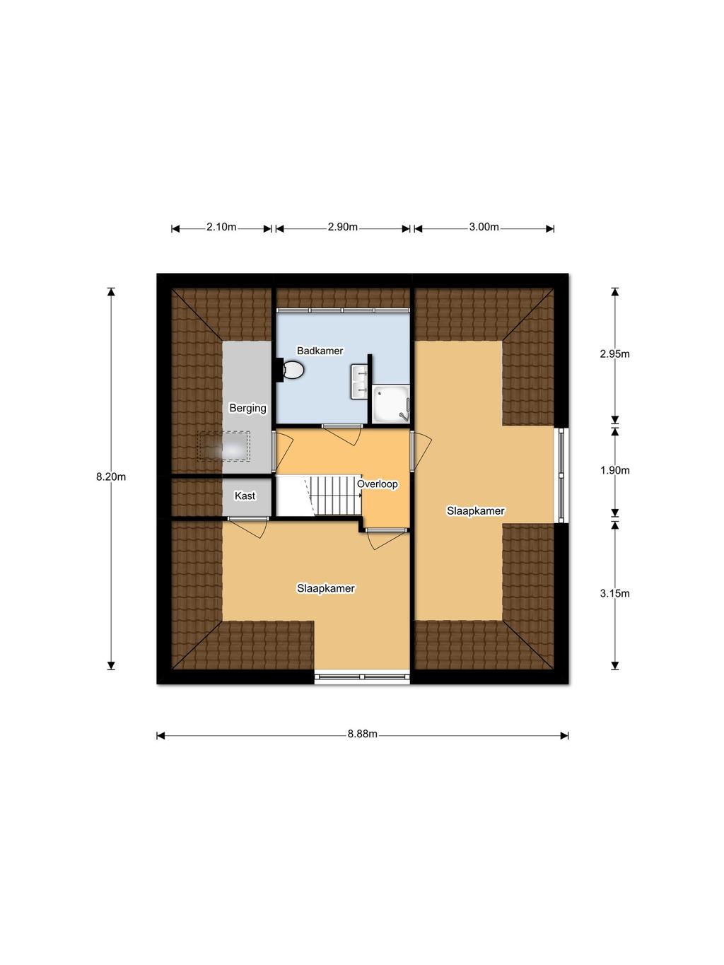 Plattegrond 1e Verdieping