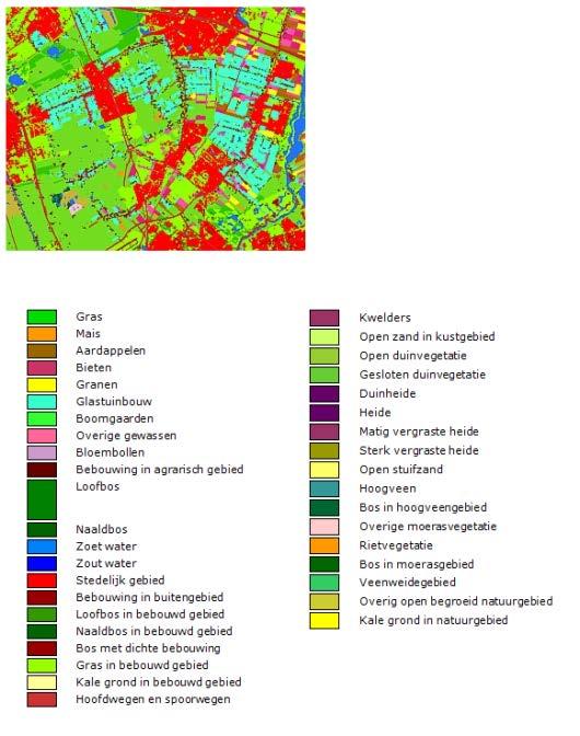 LGN56 Het LGN56 bestand is een landsdekkend rasterbestand met een resolutie van 25 meter waarin 39 vormen van landgebruik zijn onderscheiden.