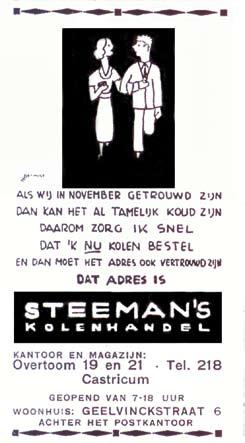 Castricum 12-1-1965, tr. Heiloo 31-8-1916 met Maria Mooij, geb. Heiloo 19-10-1895, overl. Castricum 24-8- 1994, dr. van Klaas Mooij en Petronella Maartens.