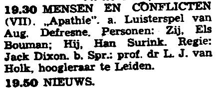 VARA vrijdag 19-02-1954 De haverkist, 13 (Willem van Iependaal - Willem van Cappellen) (26 delen) [18.45-19.