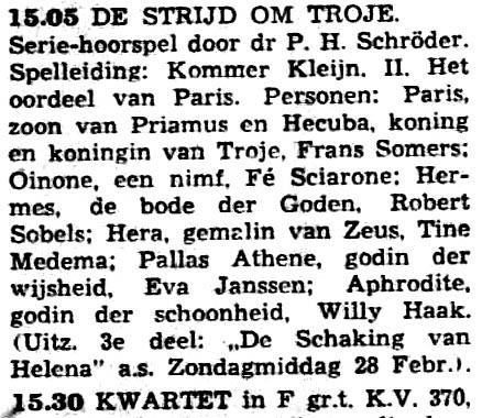 ] > NL Zij: Els Bouman Hij: Han Surink VARA zaterdag 20-02-1954 Onder de pannen (Willem van Iependaal - Willem van Cappellen) (146 delen) [22.40-23.