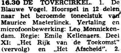 AVRO dinsdag 23-02-1954 Bij boekverkoper Bladergraag, 7. De reis naar de maan, door Jules Verne (C. Wilkeshuis - Dick van Putten) (14 delen) [14.40-15.