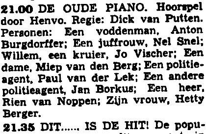 Somers VARA zondag 28-02-1954 Brilstra en zijn bromvlieg, 22 (A.D. Hildebrand - Willy van Hemert) (39 delen) [17.30-17.
