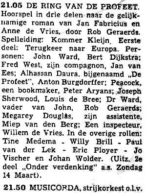 Terugkeer naar Europa (Jan Fabricius en Anne de Vries - Kommer Kleijn) (3 delen) [21.05-21.