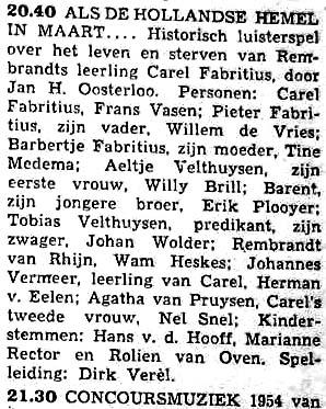 Schimmelpenninck: Enny Mols-de Leeuwe Knecht: Daan van Ollefen NCRV maandag 08-03-1954 Prins Ronald, 22. Plannen (Rie Cramer - Wim Paauw) (40 delen) [17.30-17.