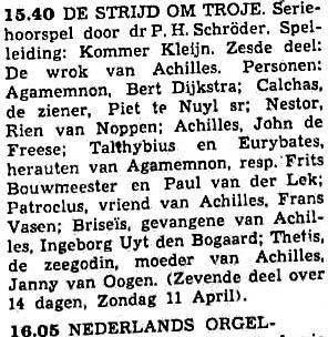 05] > NL Agamemnon, zijn broeder: Bert Dijkstra Calchas, de ziener: Piet te Nuyl sr.