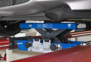 overdrukklep voor optimale veiligheid SD20PHL/SD26PHL Hefvermogen: 2,0/2,6 t Slaglengte: 250 mm Luchthydraulische schaarbrugkrik voor personenauto's en bestelwagens Snel en efficiënt heffen