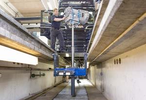 met standaard putkrikken Lage constructiehoogte met een grote slaglengte Snel en