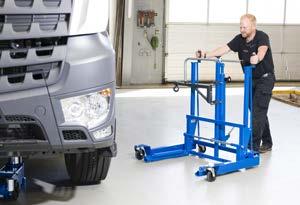 WIELLIFTEN WTA500 Hefvermogen: 0,5 t Hydraulische wiellift voor bestelen vrachtwagens en bussen Flexibele en ergonomische