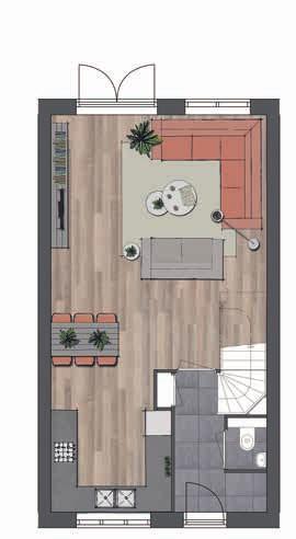 Met een 1,20 meter uitbouw realiseert u een extra grote woonkamer met volop leefruimte voor u en uw gezin. Veel bergruimte in de handige trapkast (optioneel). 10140 mm Standaard een moderne keuken!