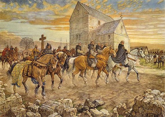 Willibrord en zijn helpers zijn zo juist aan land gekomen bij waar nu Katwijk ligt. 690-E & 690-N Missie De overgrootvader van Karel de Grote heet Pepijn II.