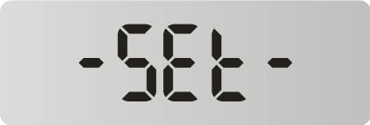 Instelmodus De instelmodus wordt geactiveerd door de toets gedurende 3 seconden ingedrukt te houden. Het meterdisplay geeft -SET- weer.