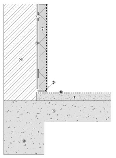 Om aan dit probleem een oplossing te geven is het nodig om ook de buitenmuur en/of de vloerplaat mee te isoleren over een afstand van minimum 1,2 m door toepassen van een geïsoleerde voorzetwand