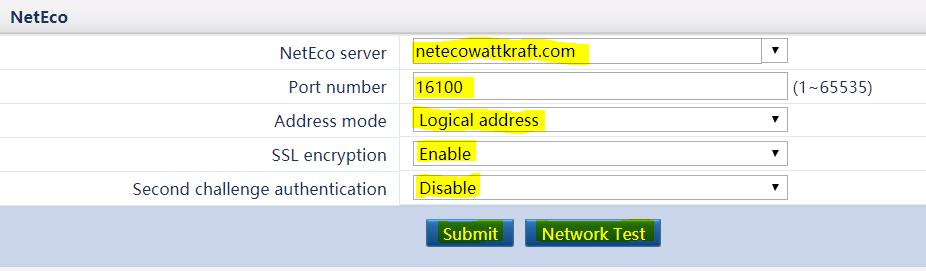 Vul bij NetEco Server : netecowattkraft.