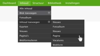 4 Content beheren 4.1 Content toevoegen Per website zijn er verschillende content types. Bijvoorbeeld: pagina s, nieuwsitems, blog items etc. Dit verschilt per website en is afhankelijk van uw wensen.