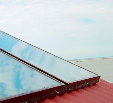 Sunstage is een zonne-energiesysteem voor de opwarming van sanitair water.