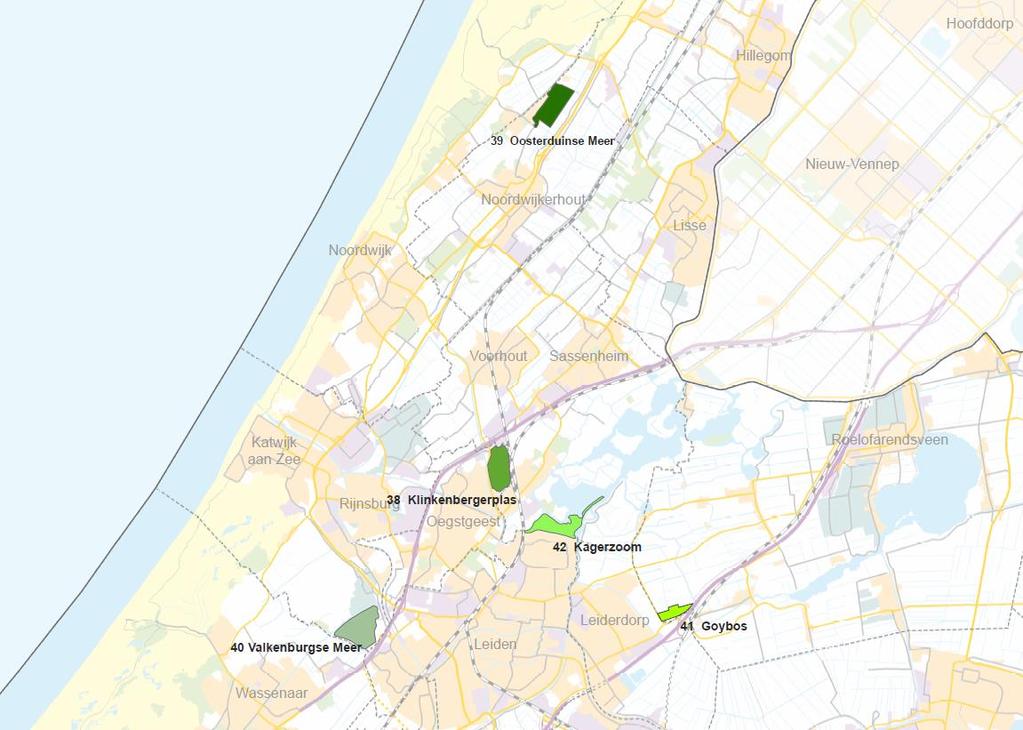 Groengebieden rond Leiden (4/4) Dag- of verblijfsbezoek 88 verblijf dag weet niet Deelgebieden Klinkenbergse