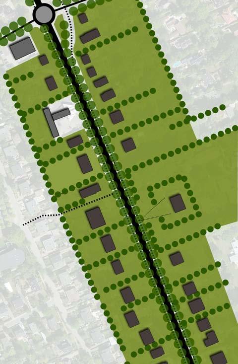 Dit wordt versterkt doordat er twee percelen verder, in noordelijke richting, een benzinestation staat met een stenig voorerf en een afwijkende bebouwingsvorm.