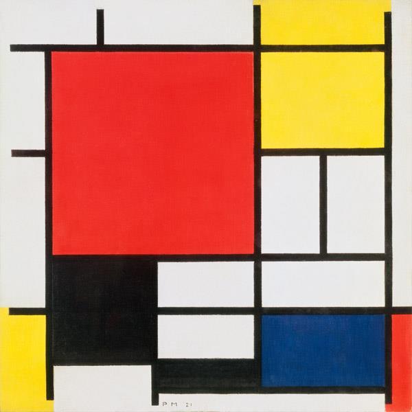Dät stiet ter gekleurd op Piet Mondriaan, de Nederlandse kunstskilder die aover zien eigen wärk al in 1919 skreven... een kunstenaer ef niet altied netuurgegèvens neudig umme töt skooneid te kommen.